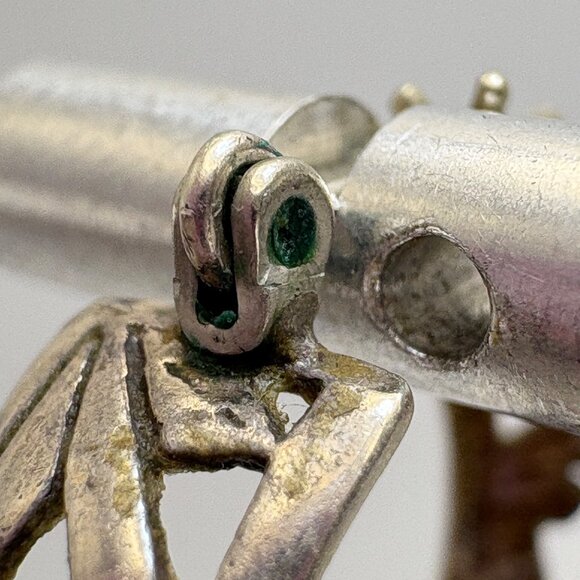 VTG Sterling Silver 925 Scroll Design Hoop Earrings Size 0.75" Diameter - Picture 8 of 11